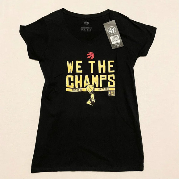 Toronto Raptors 47 We The Champs Tee Womens Large NBA 2019 Champions T-Shirt - Picture 1 of 15